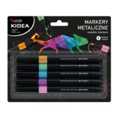 MARKERY METALICZNE 5 KOL.KIDEA, Flamastry, Plastyka
