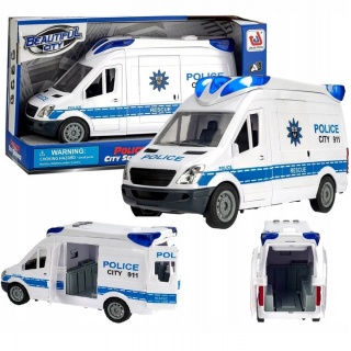 AUTO BEATIFUL POLICJA BUS ŚW/DŹW, Pojazdy, Zabawki