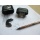 Zestaw szkolny KEYROAD Black Pencil Set, 2x czarny ołówek + gumka + temperówka, blister, czarny