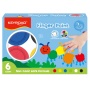 Finger paints KEYROAD, 6x25 ml, in box, color mix
