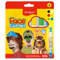 Face paints KEYROAD, 6 pcs, mix colors
