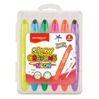 Gel crayons KEYROAD Neon, 6 pcs, mix of neon colors