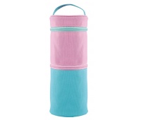 Pencil case KEYROAD, tube, double lock, handle, color mix