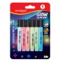 Klej brokatowy KEYROAD Luminious, fluorescencyjny, 6x10ml, blister, mix kolorów, Kleje, Drobne akcesoria biurowe