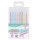 Flamastry KEYROAD Fiber Marker Glitter, zakończone pędzelkiem, brokatowe, 8 szt., mix kolorów pastelowych