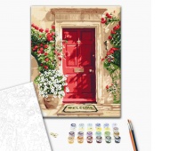 Malowanie po numerach BRUSHME, 40x50 cm, drzwi kwiatowe, 1 szt., w pudełku, Produkty kreatywne, Artykuły szkolne