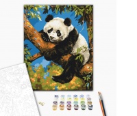 Malowanie po numerach BRUSHME, 40x50 cm, leniwa panda, 1 szt., w pudełku, Produkty kreatywne, Artykuły szkolne