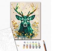 Malowanie po numerach BRUSHME, 40x50 cm, gold, szmaragdowa korona lasu, 1 szt., w pudełku, Produkty kreatywne, Artykuły szkolne