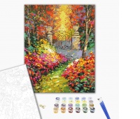 Malowanie po numerach BRUSHME, 40x50 cm, jesienny park, 1 szt., w pudełku, Produkty kreatywne, Artykuły szkolne