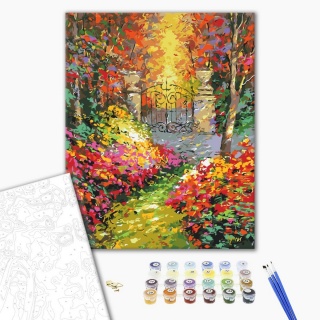 Malowanie po numerach BRUSHME, 40x50 cm, jesienny park, 1 szt., w pudełku, Produkty kreatywne, Artykuły szkolne