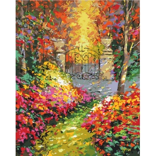 Malowanie po numerach BRUSHME, 40x50 cm, jesienny park, 1 szt., w pudełku, Produkty kreatywne, Artykuły szkolne