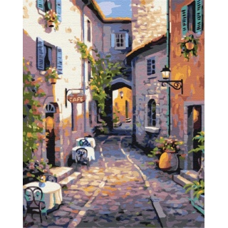 Malowanie po numerach BRUSHME, 40x50 cm, cicha ulica, 1 szt., w pudełku, Produkty kreatywne, Artykuły szkolne