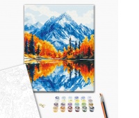 Malowanie po numerach BRUSHME, 40x50 cm, jesień w górach, 1 szt., w pudełku, Produkty kreatywne, Artykuły szkolne