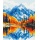 Malowanie po numerach BRUSHME, 40x50 cm, jesień w górach, 1 szt., w pudełku