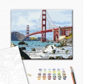 Malowanie po numerach BRUSHME, 40x50 cm, most San Francisco, 1 szt., w pudełku, Produkty kreatywne, Artykuły szkolne