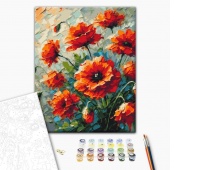 Malowanie po numerach BRUSHME, 40x50 cm, maki, 1 szt., w pudełku, Produkty kreatywne, Artykuły szkolne