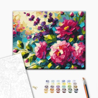 Malowanie po numerach BRUSHME, 40x50 cm, kwiaty lata, 1 szt., w pudełku, Produkty kreatywne, Artykuły szkolne