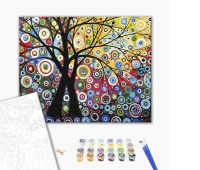 Malowanie po numerach BRUSHME, 40x50 cm, drzewo szczęścia, 1 szt., w pudełku, Produkty kreatywne, Artykuły szkolne