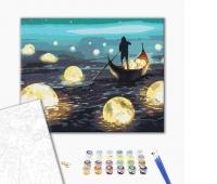 Malowanie po numerach BRUSHME, 40x50 cm, księżycowy spacer, 1 szt., w pudełku, Produkty kreatywne, Artykuły szkolne