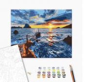 Malowanie po numerach BRUSHME, 40x50 cm, na zachodzie słońca, 1 szt., w pudełku, Produkty kreatywne, Artykuły szkolne