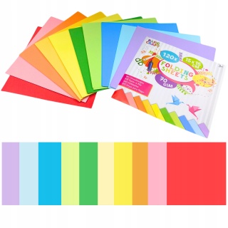 BLOK KOLOROWYCH KARTEK 15X15 120ARK., Papiery kreatywne, Papier