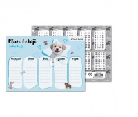 PLAN LEKCJI + TABLICZKA MNOŻENIA A5 PIES 2 /25/
