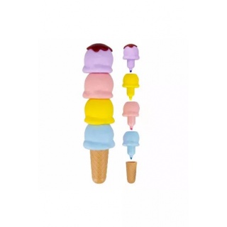ZAKREŚLACZ MINI 4 KOL LODY, Zakreślacze, Art. do pisania i korygowania