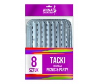 AZ TACKI ALUMINIOWE DO GRILA 28,5x22,5cm.8szt.