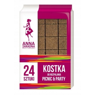 AZ KOSTKI DO ROZPALANIA BRĄZOWE 24szt., Artykuły jednorazowe, Art. na okazje i przyjęcia