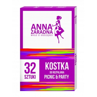 AZ KOSTKI DO ROZPALANIA BIAŁE 32szt., Artykuły jednorazowe, Art. na okazje i przyjęcia