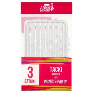 AZ TACKI ALUMINIOWE DO GRILA 34,5x22,5cm.3szt., Artykuły jednorazowe, Art. na okazje i przyjęcia