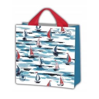 TORBA LAMINOWANA PP JACHTY 26x26x12, Torby ozdobne, Art. dekoracyjne i prezentowe