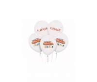 BALONY FIREMAN 12" 5szt., Balony, Art. na okazje i przyjęcia