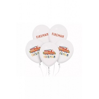 BALONY FIREMAN 12" 5szt., Balony, Art. na okazje i przyjęcia