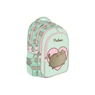 PLECAK 4-KOMOROWY BPL-58 PUSHEEN MINT mkmp, Plecaki, Tekstylia