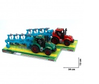 TRAKTOR Z MASZYNĄ ROLNICZĄ BT202076, Pojazdy, Zabawki