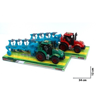 TRAKTOR Z MASZYNĄ ROLNICZĄ BT202076, Pojazdy, Zabawki