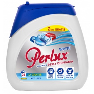 PERLUX KAPSUŁKI PIORĄCE 24szt.WHITE, Środki czyszczące, Art. higieniczne i dozowniki
