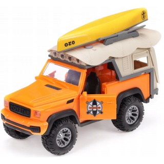 JEEP NA BATERIE Z KAJAKIEM W PUDEŁKU 0195, Pojazdy, Zabawki