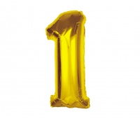 BALON FOLIOWY "CYFRA 1" ZŁOTA 85CM