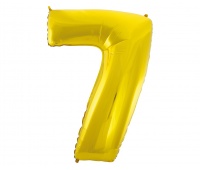 BALON FOLIOWY "CYFRA 7" ZŁOTA 85CM, Balony, Art. na okazje i przyjęcia