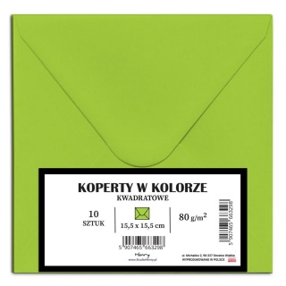 Koperty KW KOMPLET 10 SZT. LIMONKA, Koperty kolorowe i ozdobne, Koperty i akcesoria do wysyłek