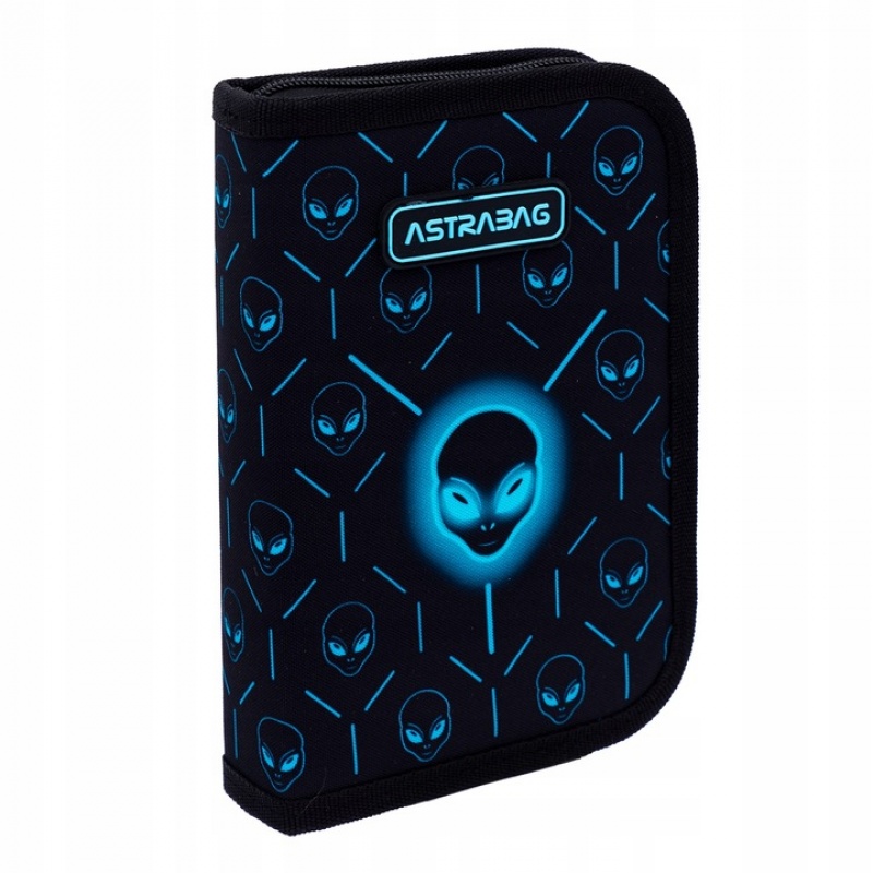 PIÓRNIK POJ.BEZ WYP.ASTRABAG NEON UFO AC1, Piórniki, Tekstylia