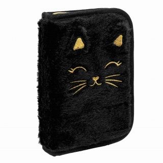 PIÓRNIK POJED.Z WYP.ASTRABAG FL.KITTTY BLACK AC11, Piórniki, Tekstylia