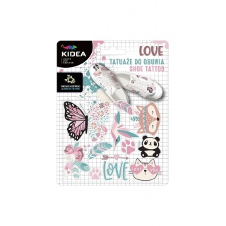 TATUAŻE DO OBUWIA ŚWIECĄCE W CIEMNOŚCI LOVE KIDEA, Naklejki, Art. kreatywne