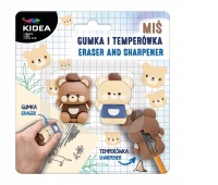 MIŚ GUMKA I TEMPERÓWKA KIDEA, Gumki, Art. do pisania i korygowania