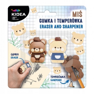 MIŚ GUMKA I TEMPERÓWKA KIDEA, Gumki, Art. do pisania i korygowania