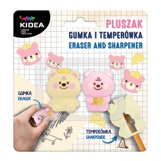PLUSZAK GUMKA I TEMPERÓWKA KIDEA, Gumki, Art. do pisania i korygowania