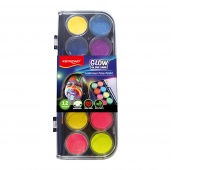 Farby do malowania twarzy KEYROAD Luminious, fluorescencyjne, 12 szt., mix kolorów, Plastyka, Artykuły szkolne