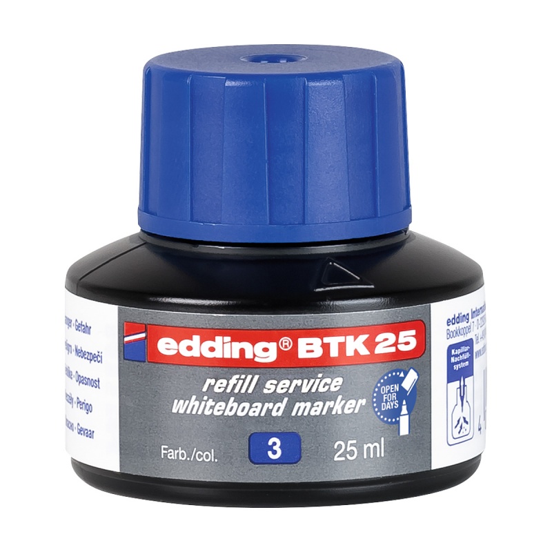 Refill ink for dry erase board markers E-BTK 25 EDDING, blue